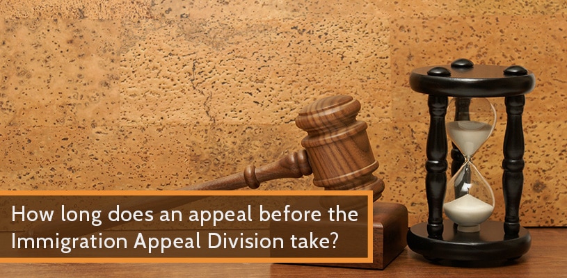 How long does an appeal before the Immigration Appeal Division take?